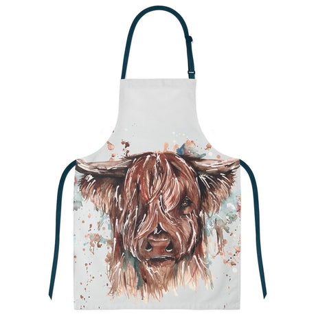 Meg Hawkins Cotton Apron & Tea Towel Set - Highland Cow