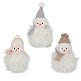Christmas Sparkle Sitting Snowman Decorations - Various