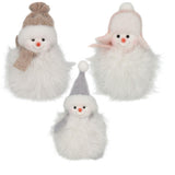 Christmas Sparkle Sitting Snowman Decorations - Various