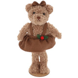Christmas Cutie Mr Bear Standing Decorations - Brown (Mrs)