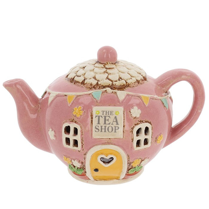 Village Pottery Tea/Coffee Pot Tea Light Holders - Tea Shop