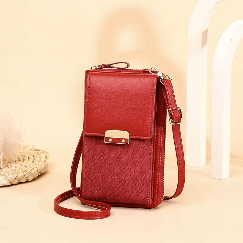 Ladies Cross Body Mobile Phone Bag - Various Colours