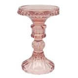 Pink Glass Candle Holders (cm) - Various Sets