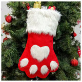 Woodside Home Living Pet Paw Christmas Stockings - Various Colours