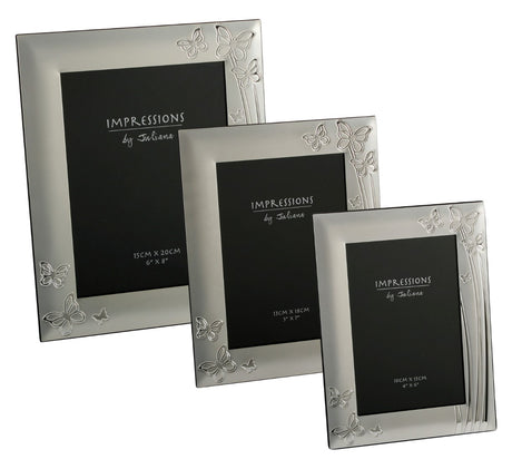 Juliana Impressions Two Tone Silver Plated Photo Frames Butterfly Design