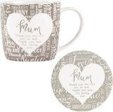 Said With Sentiment Mug & Coaster Set - Mum