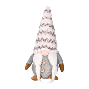 Woodside Home Living Christmas Decoration - Grey Gonk Lady