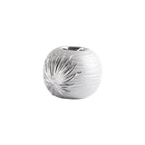 Modern Silver Tealight Candle Holder with Leaf Pattern