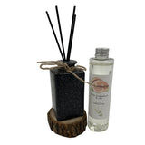 Woodside Pastel Black Ceramic Reed Diffuser Vase with Woodside Luxury Refill