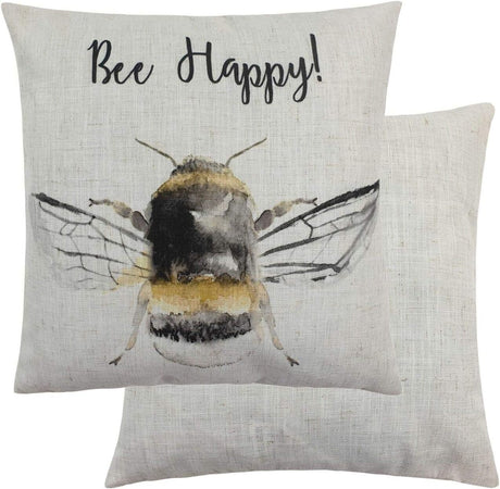 Evans Lichfield Bee Happy Cushion 43x43cm