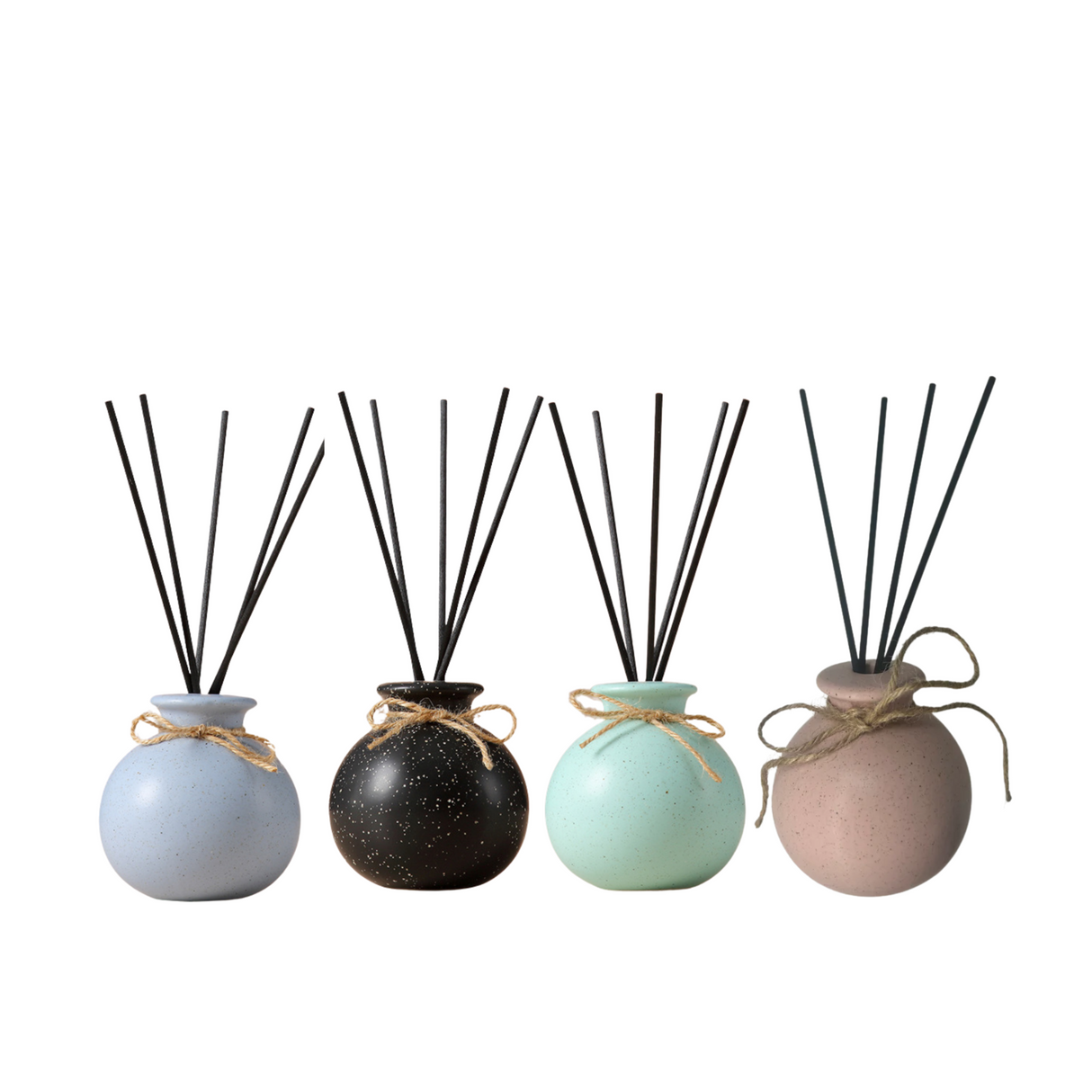 Range Of Pastel Coloured Reed Diffusers Round