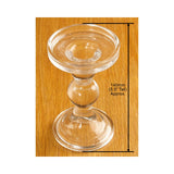Set of 3 glass pillar candle holders - large