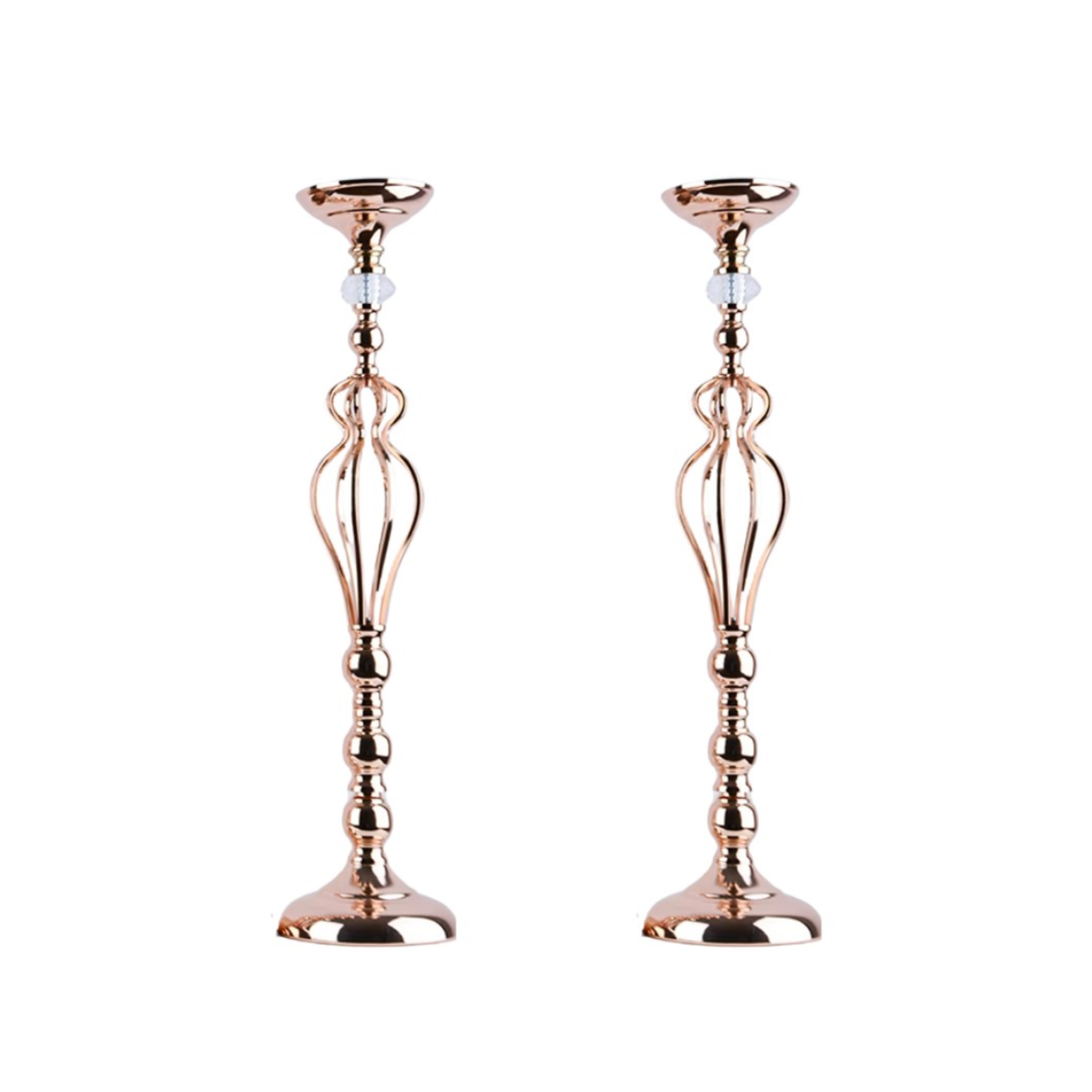 Rose Gold Metallic Candle / Floral Display Holder