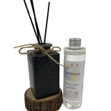 Woodside Pastel Black Ceramic Reed Diffuser Vase with Woodside Luxury Refill
