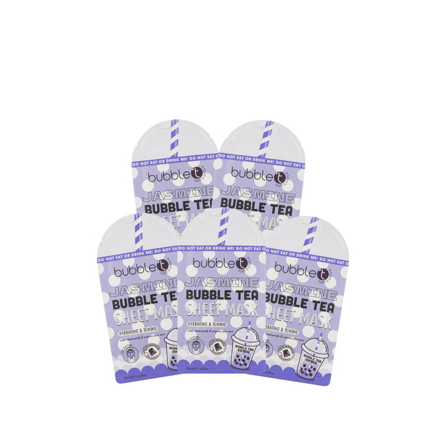 Bubble T Jasmine Hyrating & Toning Bubble Tea Edition Sheet Face Mask 5 Packs