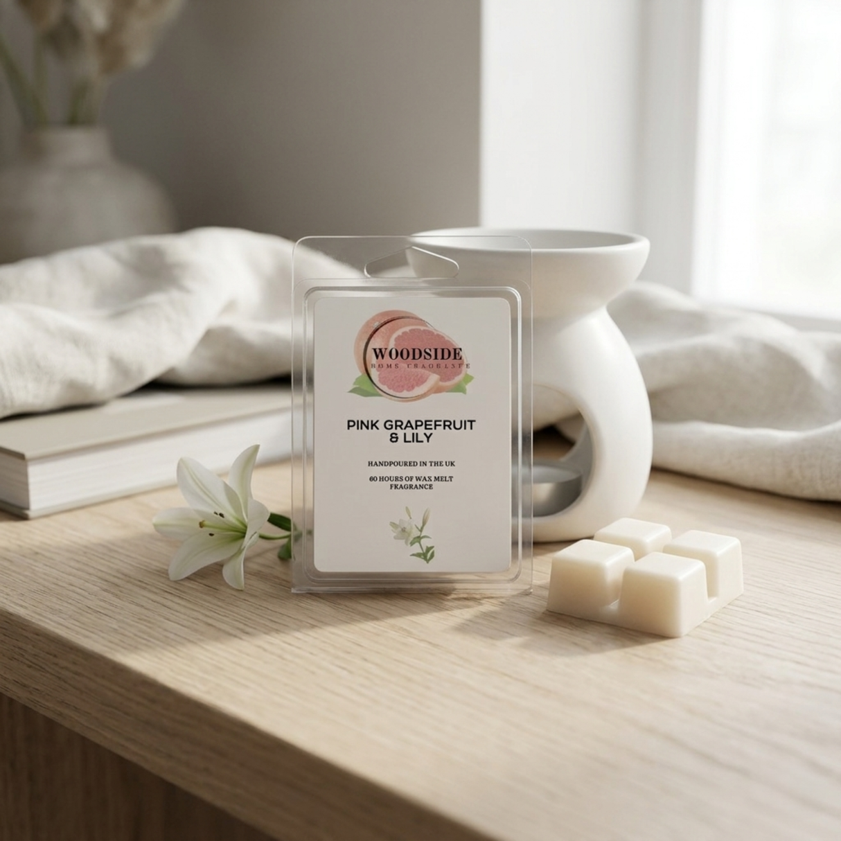 Woodside Home Fragrance Wax Melts - Pink Grapefruit & Lily