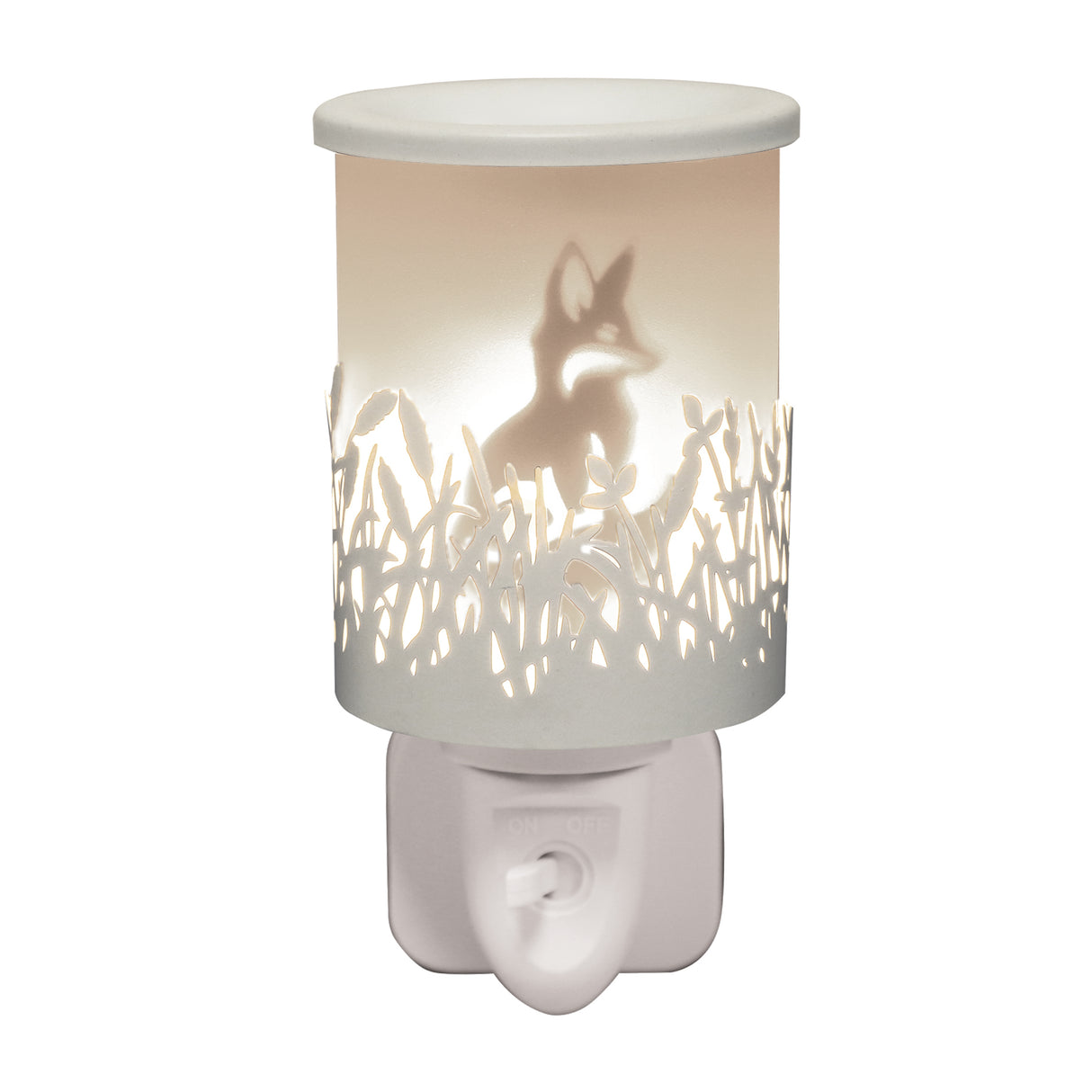 Aroma plug in wax melter fox design white