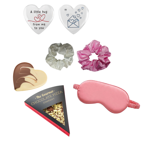 Pocket Charm Heart - Sending Hugs Crunchy Munchy Letterbox Treat Gift Box