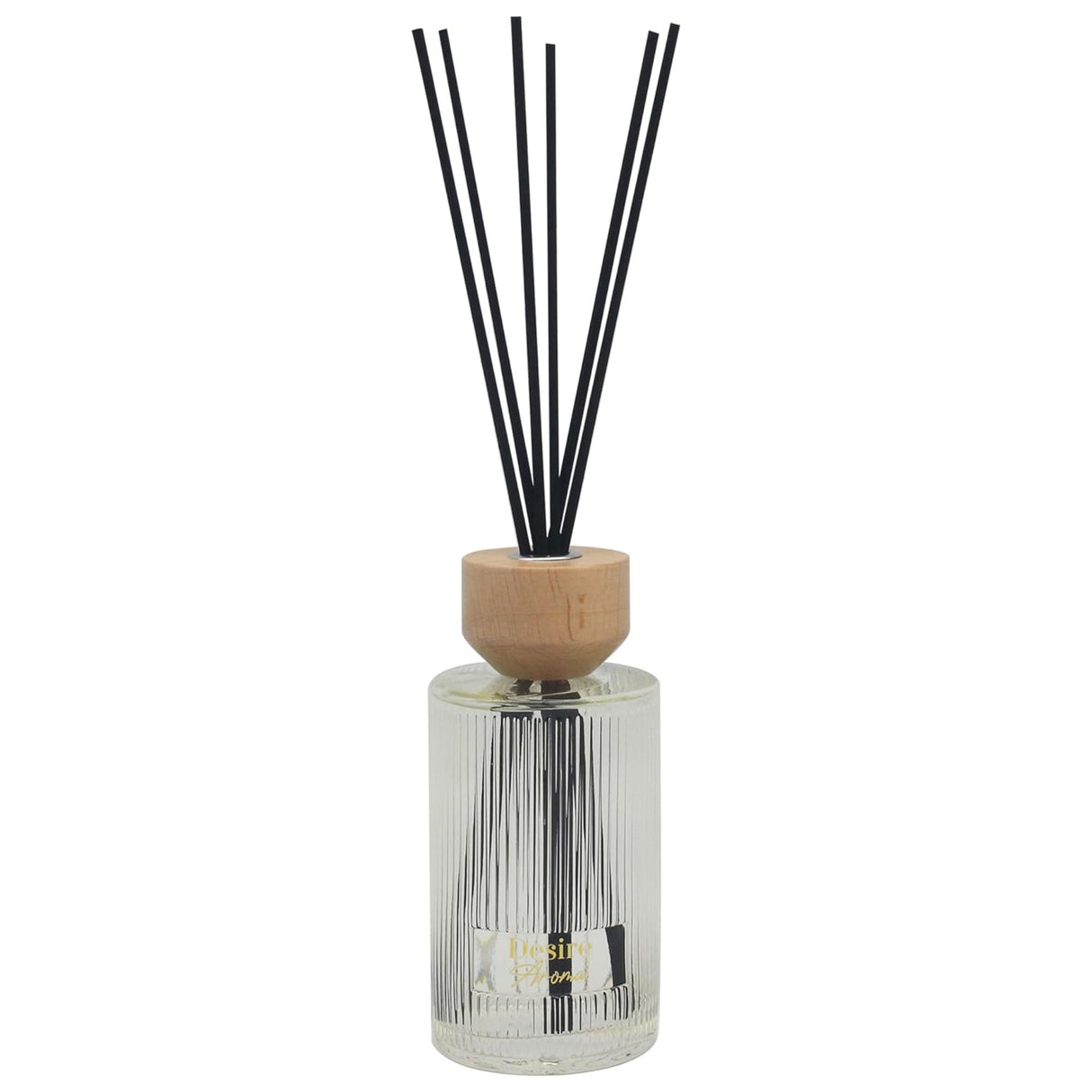 Desire Aroma Clear Ribbed Glass Reed Diffuser 500ml - Pomegranate Noir
