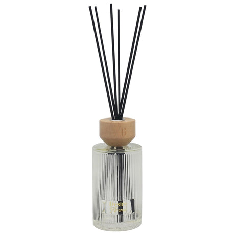 Desire Aroma Clear Ribbed Glass Reed Diffuser 500ml - Pomegranate Noir