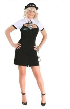 Sexy Police Lady Woman Officer Hen Night Fancy Dress Costume 8/10 12/14