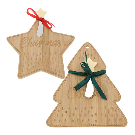 Christmas Cheer Cheeseboard Star & Tree Set