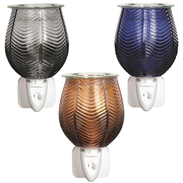 Aroma Electric Wax Melt Burner Plug In - Ribbed Lustre in Various Colours