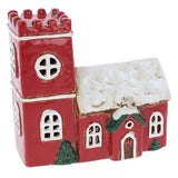 Village Pottery Christmas Collection Tea Light Holders - Norman Church