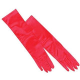 Burlesque Satin Opera Gloves Fancy Dress Accessory - Various Colours