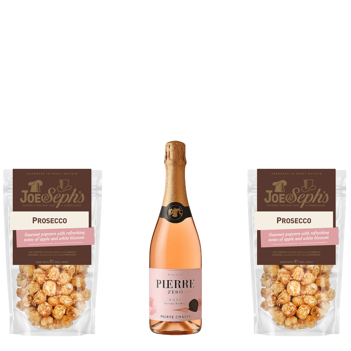 Popcorn & Non Alcoholic Sparkling Rosé Snack Pack