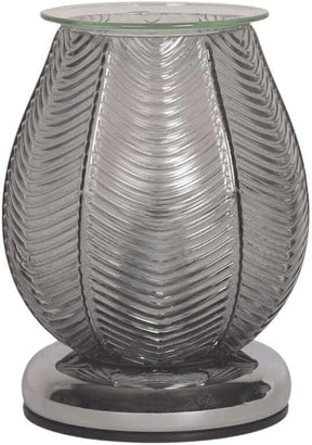 grey ribbed electric wax melt burner