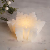Christmas Silver Sparkle Snowflake LED Candle Lifestyle