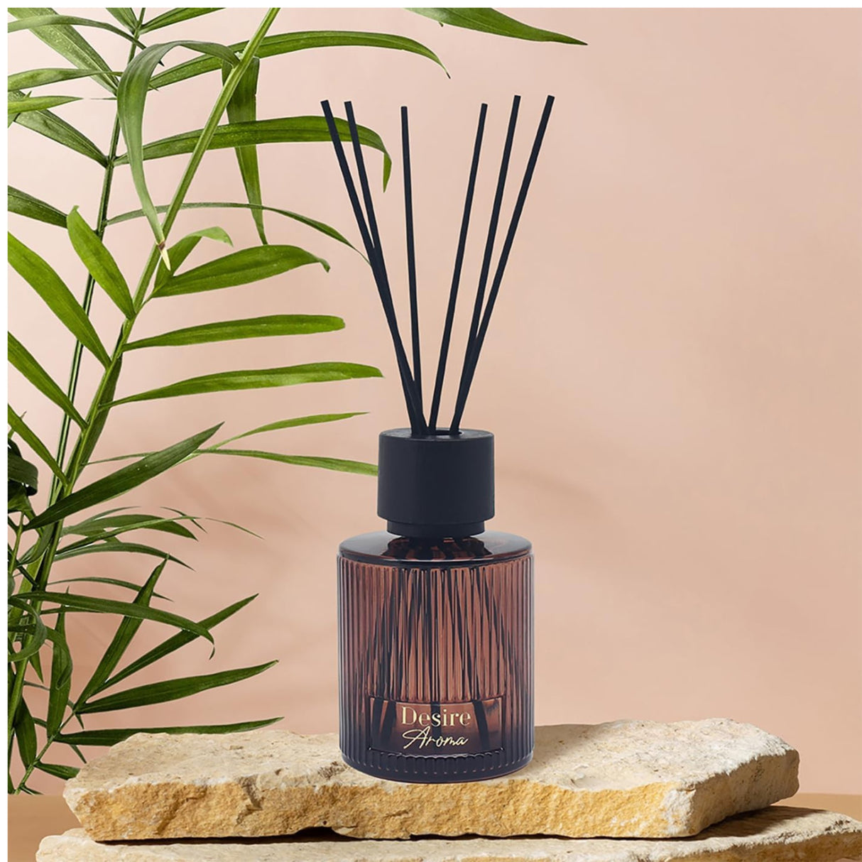 Desire Aroma Ribbed Glass Reed Diffuser 200ml - Various Fragrances