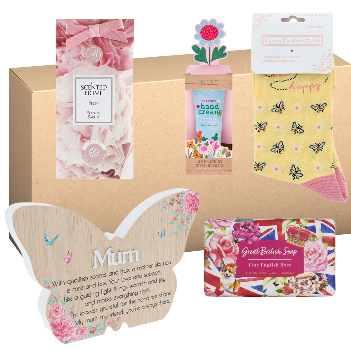 Mum - Butterflies & Bees Home Fragrance Candle Treat Box Hamper	