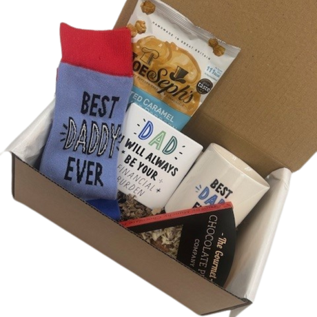 Daddy Treat Gift Box - Socks Mug Coaster Set