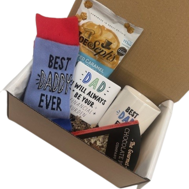 Daddy Treat Gift Box - Socks Mug Coaster Set