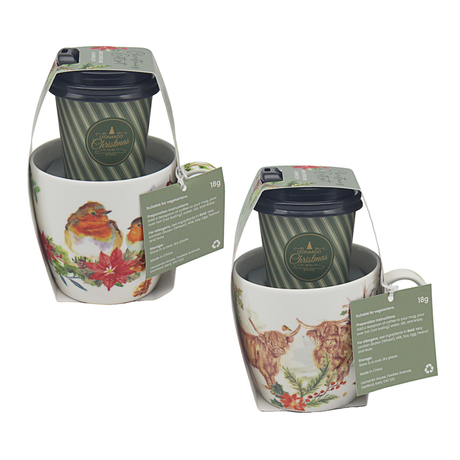 Jennifer Rose Christmas Mug & Coffee Gift Set - Various Designs
