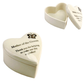 Wedding Keepsake Trinket Box Thank You Gift Mother of  Groom Bridesmaid
