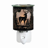 Aroma Electric Wax Melt Burner Plug In - Black & Gold Stag