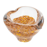 Caithness Mini Heart Bowl Paperweight - Gold