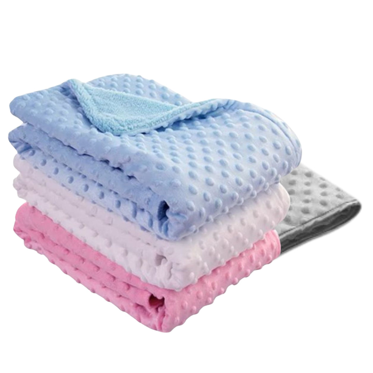 Woodside Home Living Fleece Baby Blanket - Various Colours