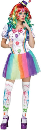 Ladies Colour Killer Clown Costume Size 12-14