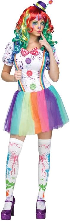 Ladies Colour Killer Clown Costume Size 12-14