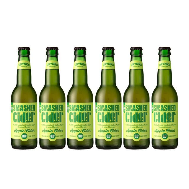Rethinking Drinking Alcohol Free Smashed Apple Cider 330ml (Pack of 6)
