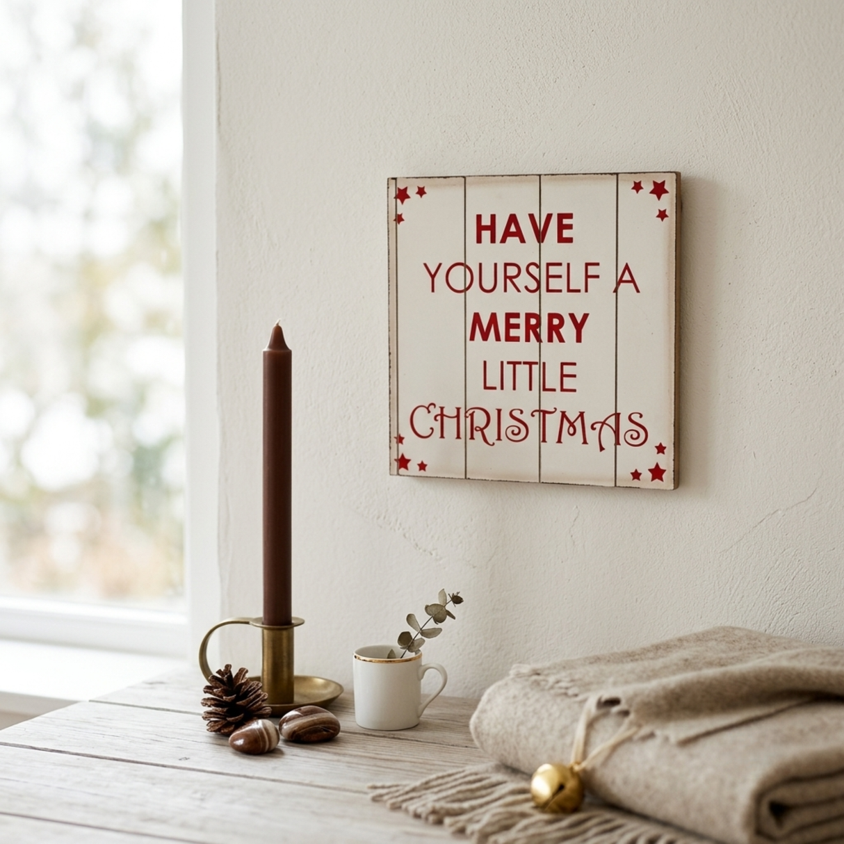 Christmas Decoration - Wooden Wall Art Have Yourself a Merry Little Christmas