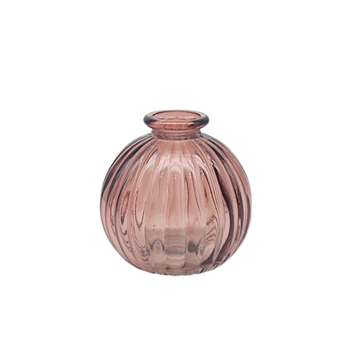 Bright Glass Ball Vase Flute Small - Various Colours Available