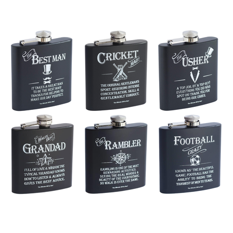 Ultimate Man Gift Hip Flask - Various Designs