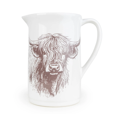 Ceramic Jug 18.5cm - Highland Cow