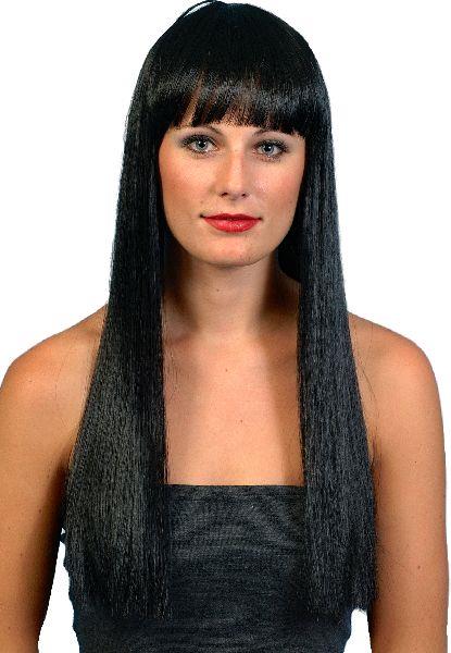 Long Straight Wig With Fringe Style - Blonde or Black