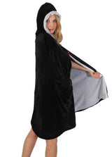 Velvet Hooded Mid Length Cloak - Halloween Fancy Dress - Various Colours